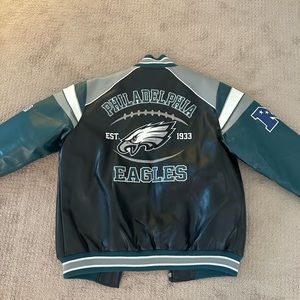 Vintage Philadelphia Eagles Faux-Leather Jacket Men’s Large